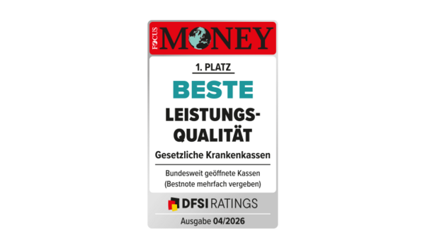 Auszeichnung Focus Money: SBK hat Beste Leistungsqualität
