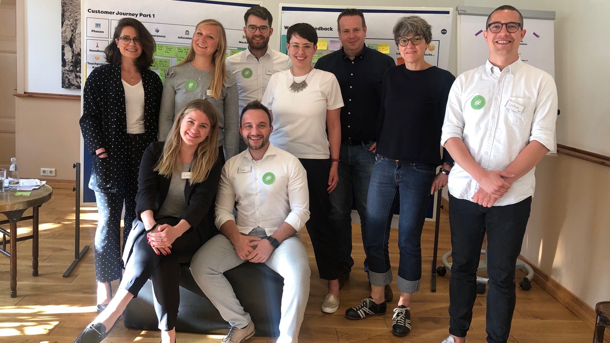 Gruppenfoto von SBK und Hashtag Gesundheit