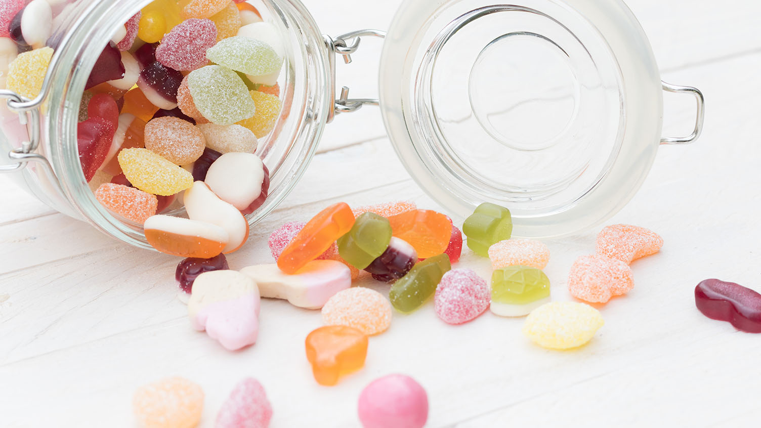 Süßigkeiten in einem Glasbehälter