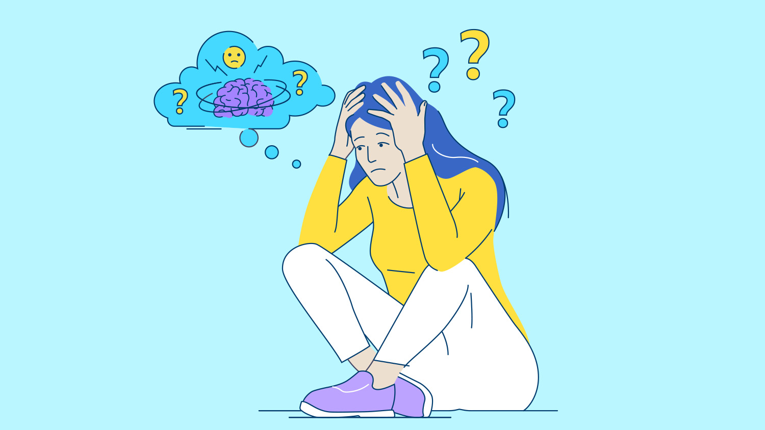 Illustration nachdenklich